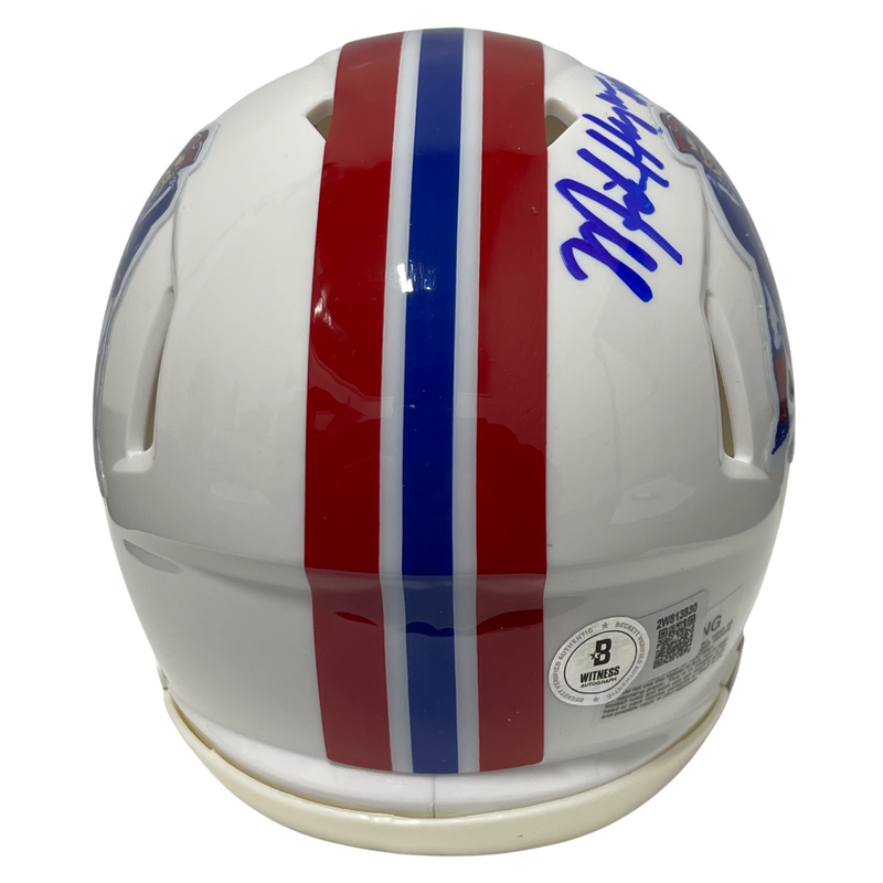 Mike Haynes Signed Patriots TB Mini Helmet w/ HOF 97 Beckett Witness BAS COA