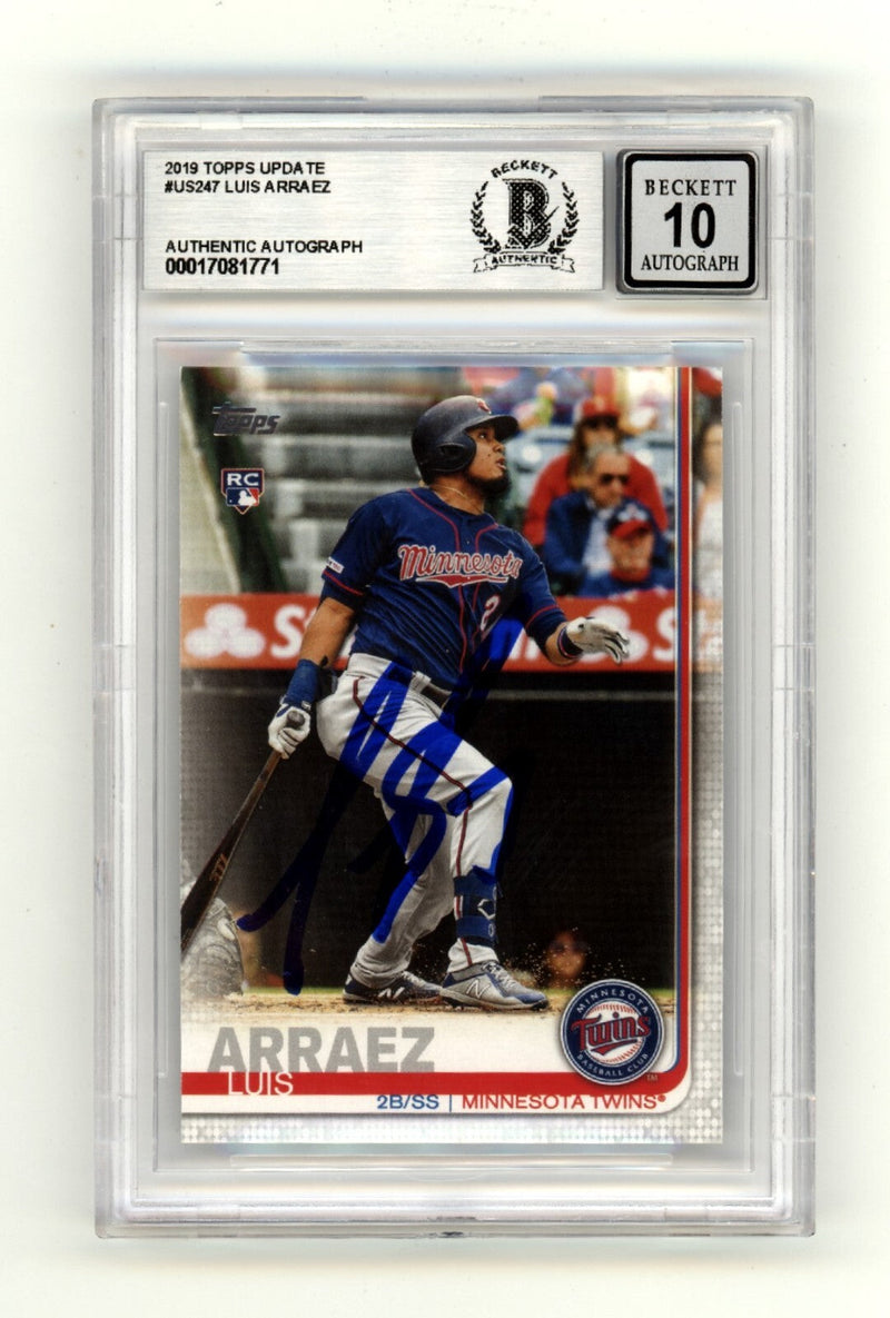 Luis Arraez 2019 Topps Update #US247 Rookie RC Signed Beckett BAS BGS 10 Auto