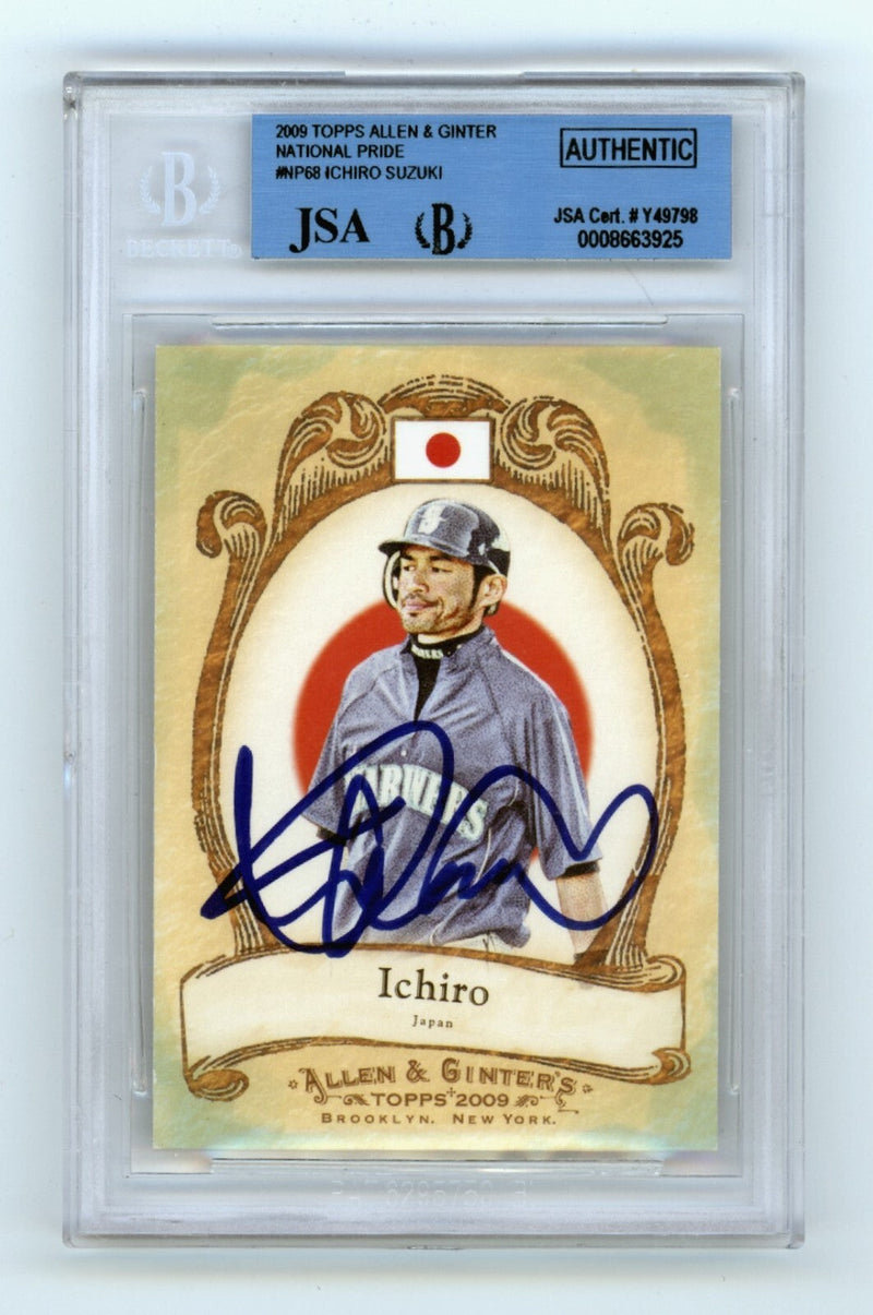 Ichiro Suzuki 2009 Topps Allen & Ginter Signed National Pride JSA BGS Authentic