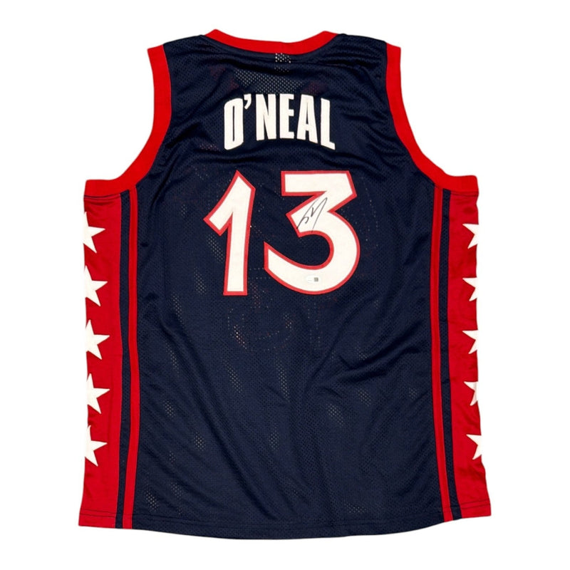 Shaquille O'Neal Signed USA Basketball Custom Jersey JSA Witness COA Shaq