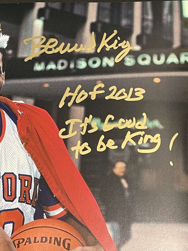 Bernard King Signed 16x20 Photo Fanatics JSA COA HOF 2013 + Its Good To Be King