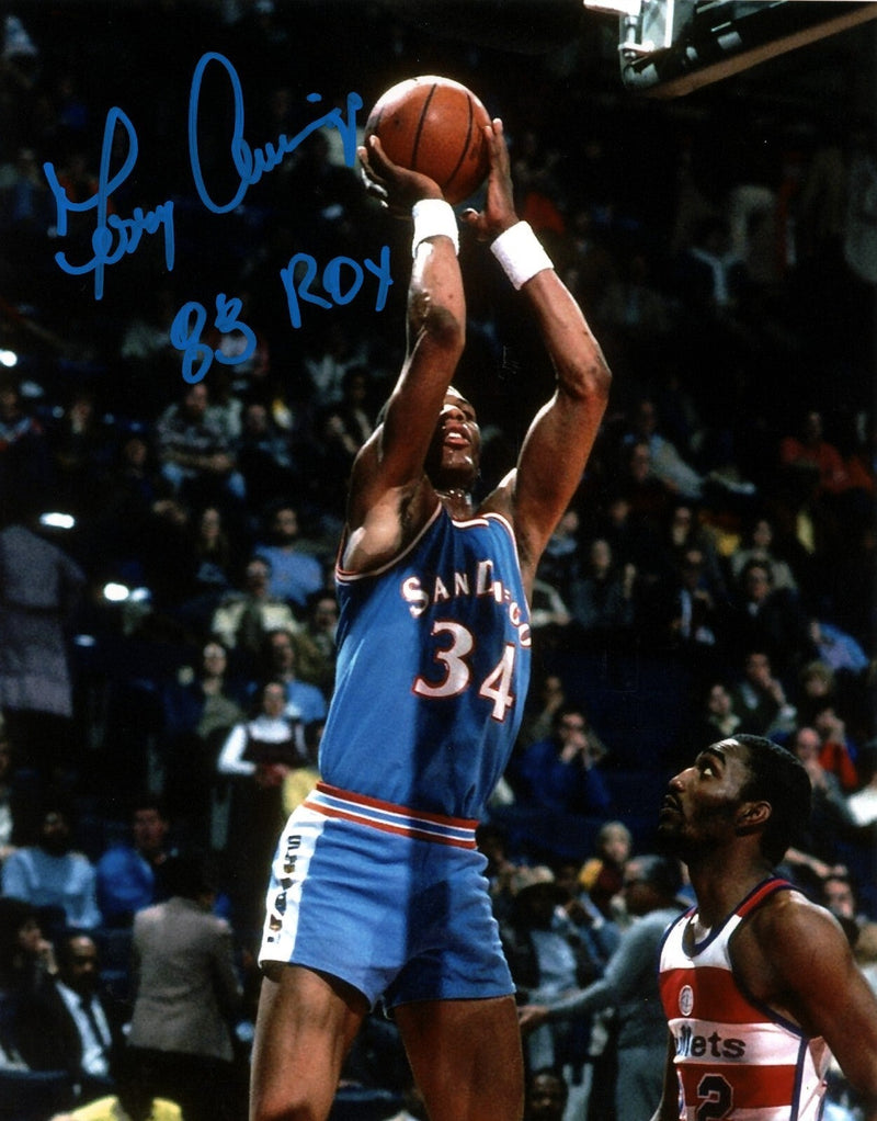 Terry Cummings Signed San Diego Clippers 8x10 Photo w/ 83 ROY LSCM COA #2