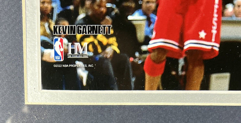 Kevin Garnett Signed Framed 16x20 Photo w/ NBA All Star 03 ASG MVP PSA COA