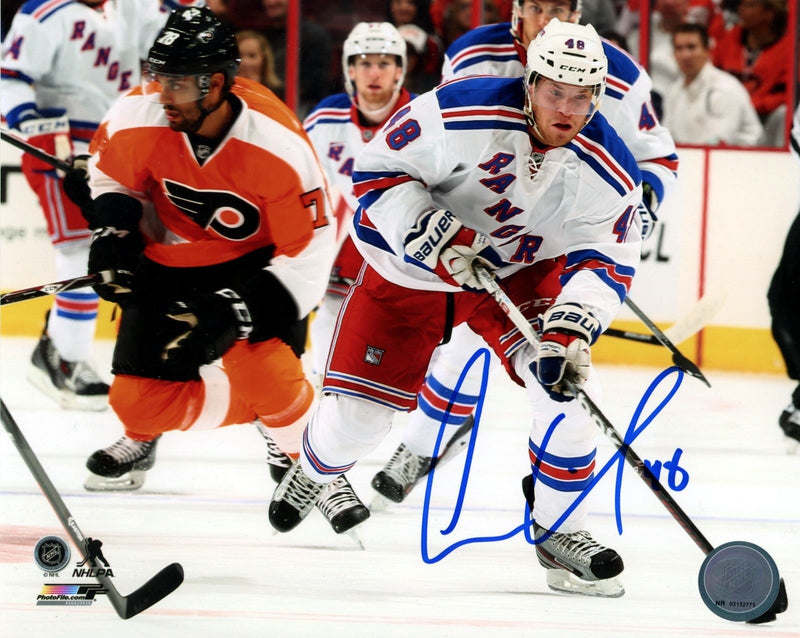 Oscar Lindberg Signed Autographed New York Rangers 8x10 Photo File LSCM COA
