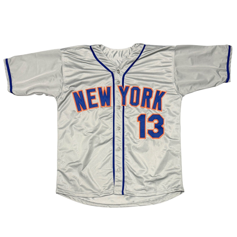 Edgardo Alfonzo Signed New York Mets Custom Grey Jersey JSA Witness COA