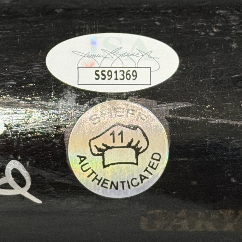 Gary Sheffield Signed Game Used Sam Bat Black Bat JSA COA Braves A