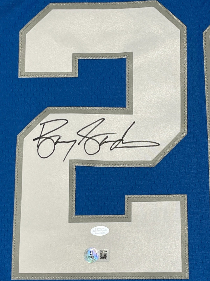 Barry Sanders Signed Detroit Lions Mitchell & Ness M&N Jersey BAS COA + SCHWARTZ