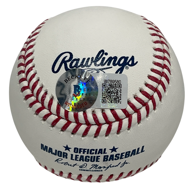 Kevin Parada Signed ROMLB Baseball w/ LFGM! Beckett Witness BAS COA NY Mets