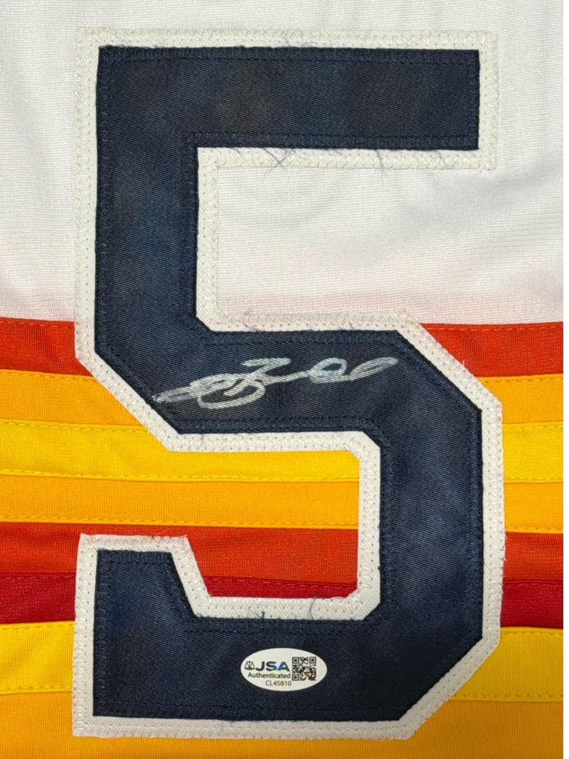 Jeff Bagwell Signed Autographed Houston Astros Custom Jersey JSA COA
