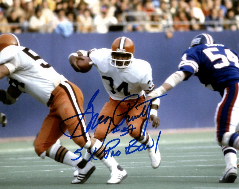 Greg Pruitt Signed Cleveland Browns 8x10 Photo w/ 5x Pro Bowl LSCM COA #1