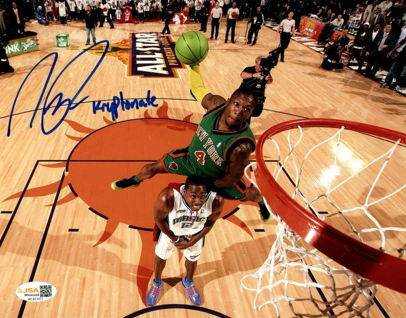 Nate Robinson Signed New York Knicks 8x10 Photo w/ Kryptonate Insc. JSA COA #1