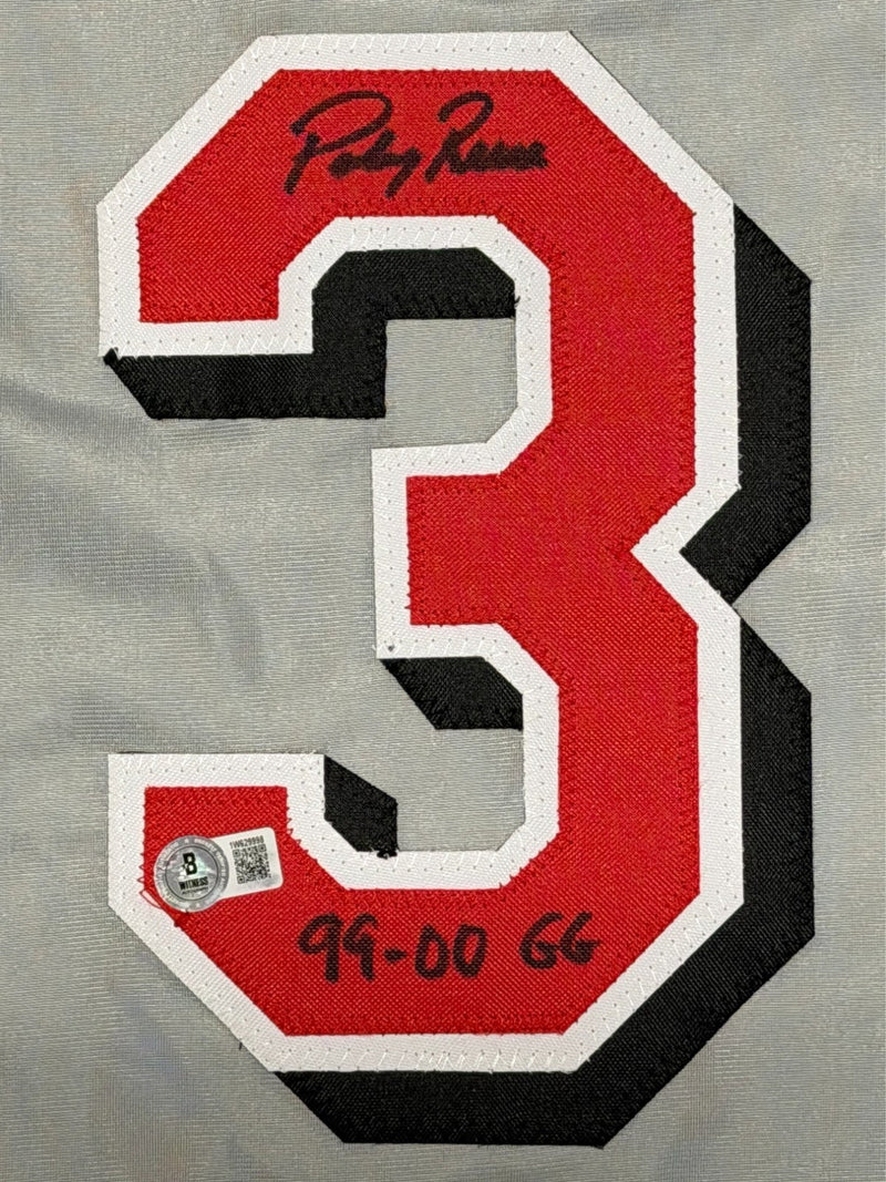 Pokey Reese Signed Reds Custom Jersey w/ 99-00 GG Beckett Witness BAS COA