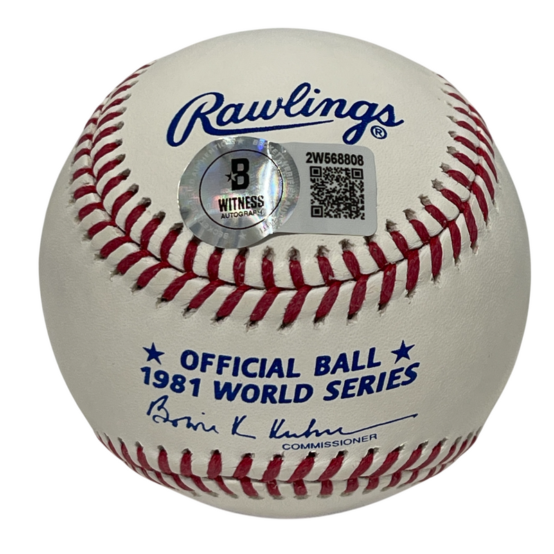 Rick Monday Signed Auto 1981 WS ROMLB Baseball w/ 81 WS Champs Beckett W BAS COA