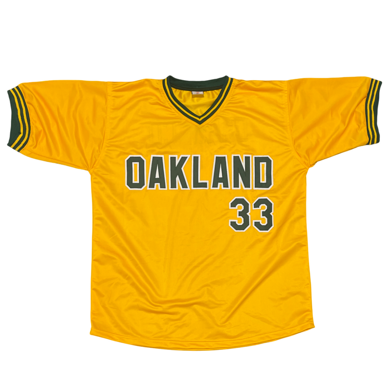 Jose Canseco Signed Athletics Custom Jersey w/ 5 Insc Beckett Witness BAS COA As