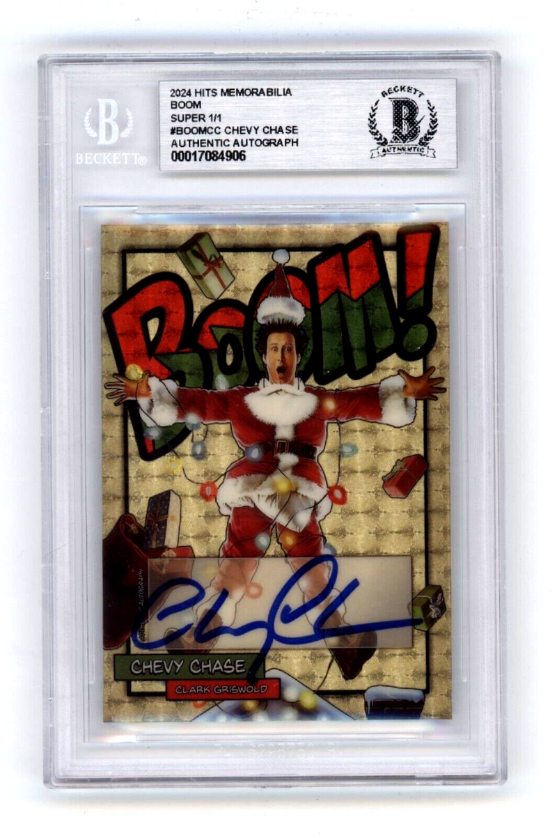 Chevy Chase 2024 Hits Memorabilia BOOM Super #1/1 Signed BGS BAS Auto X-Mas