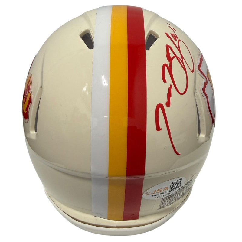 Tamba Hali Signed Kansas City Chiefs Retro Mini Helmet JSA Witness COA