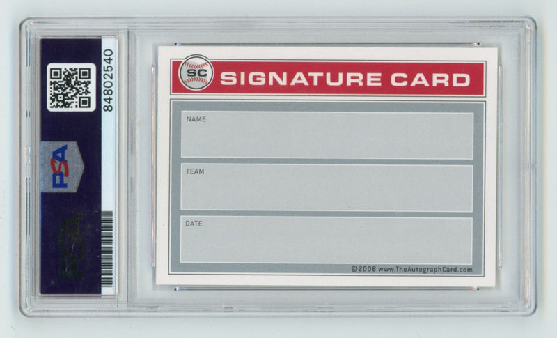 Bud Harrelson 2008 Signature Autograph Card Signed Auto w 69 Met PSA Authentic B