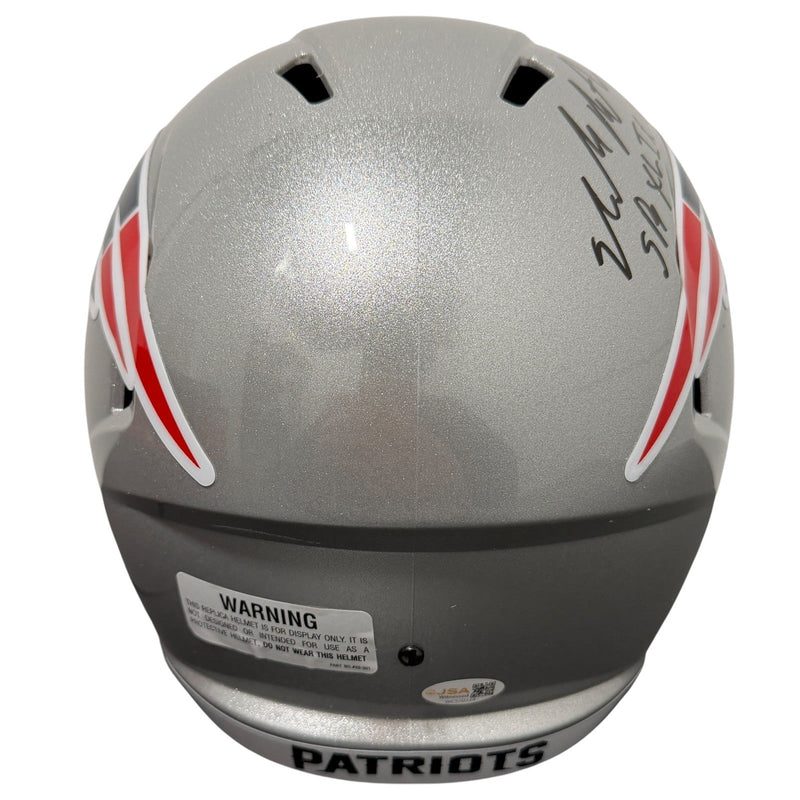 Malcolm Butler Signed Patriots Speed FS Full Size Helmet w/ Rare Inscs JSA W COA