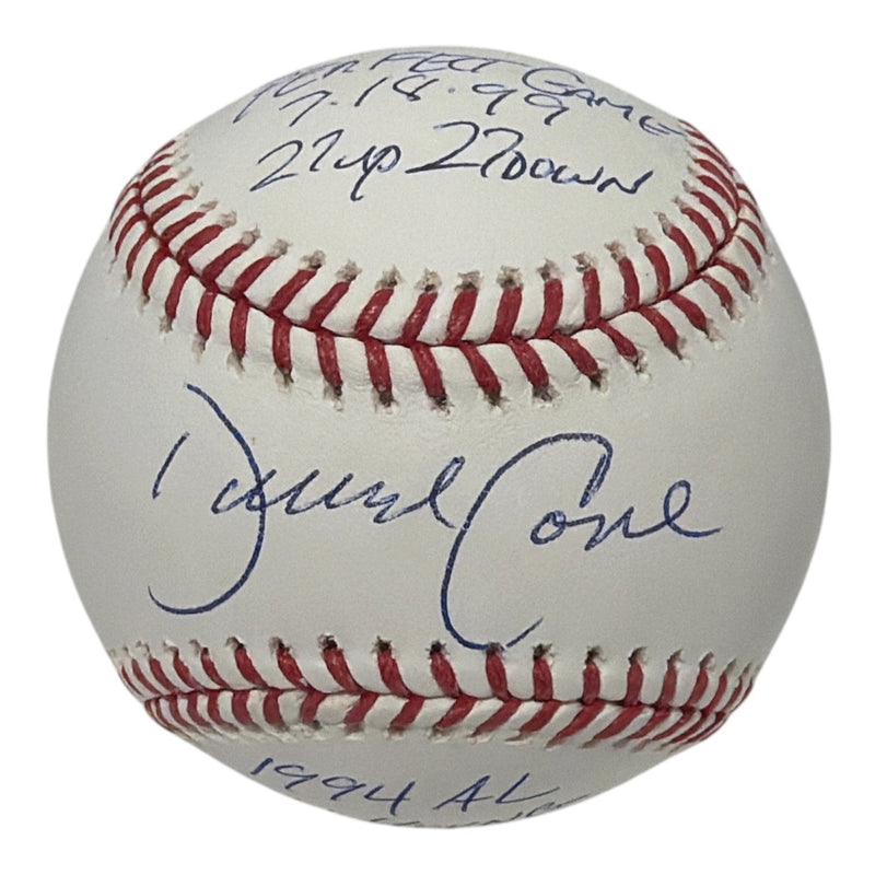 David Cone Signed Autographed ROMLB Baseball w/ 2x Insc PSA COA NY Yankees