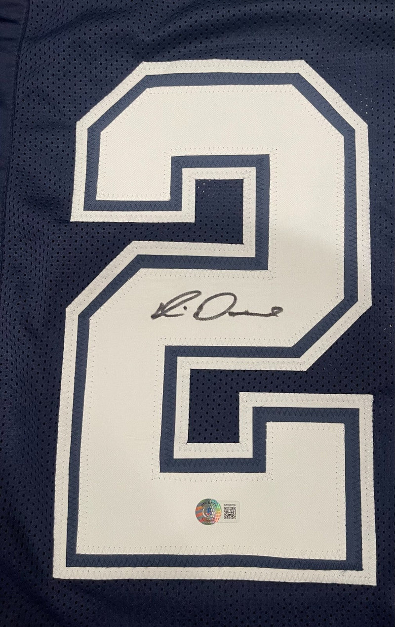 Rico Dowdle Signed Dallas Cowboys Custom Jersey Beckett Witness BAS COA