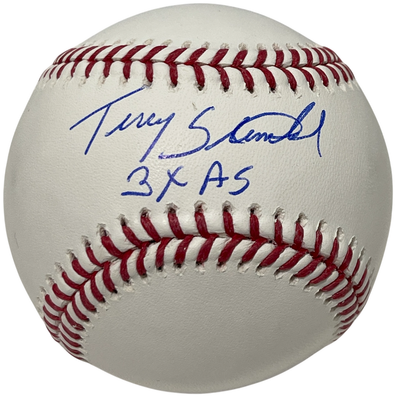Terry Steinbach Signed ROMLB Baseball w/ 3x AS Insc. Beckett Witness BAS COA