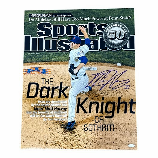 Matt Harvey Signed Sports Illustrated SI The Dark Knight 16x20 Photo Steiner COA