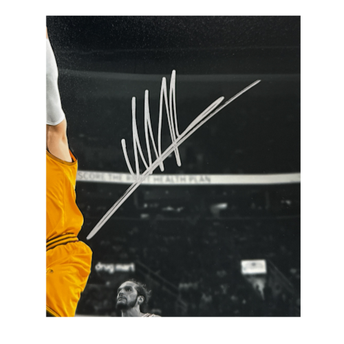 Timofey Mozgov Signed Running the Break 16x20 Photo Upper Deck UDA COA Cavaliers