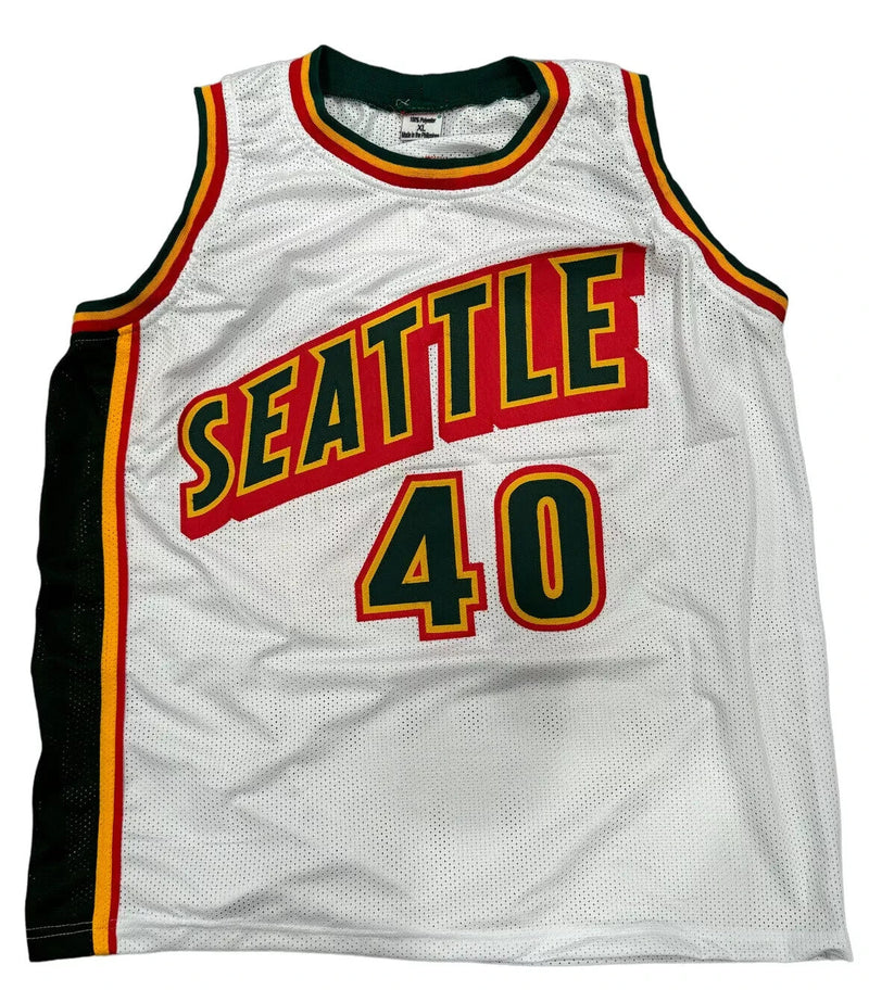 Shawn Kemp Signed Supersonics Custom Jersey w/ Reign Man Beckett BAS COA