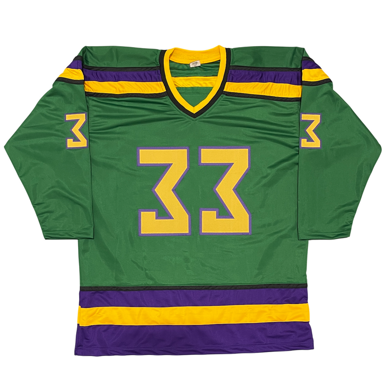 Shaun Weiss Signed ‘Goldberg’ Mighty Ducks Custom Jersey Beckett Witness BAS COA