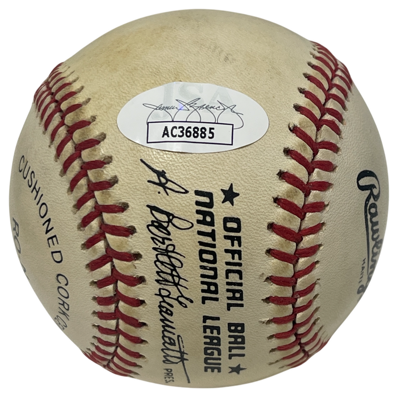 Fernando Valenzuela Signed Rawlings National League Baseball Dodgers JSA COA B
