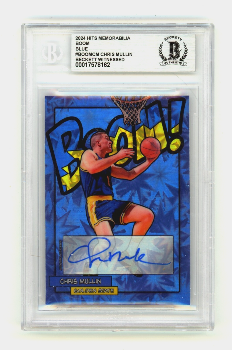 Chris Mullin 2024 Hits Memorabilia BOOM Blue /5 Signed BGS BAS Auto Golden State