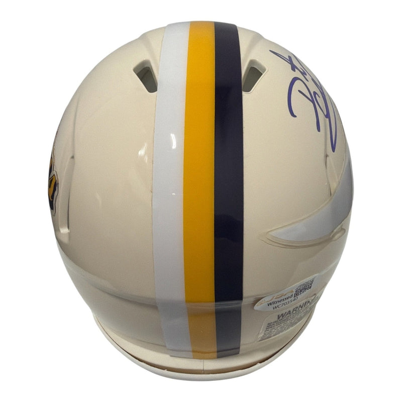Daunte Culpepper Signed Minnesota Vikings Retro Mini Helmet JSA Witness COA