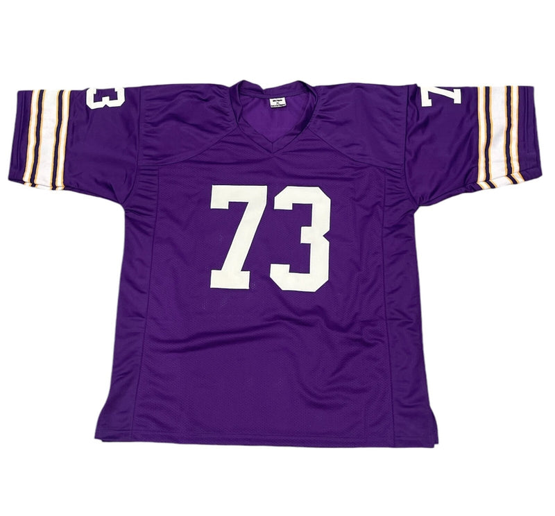 Ron Yary Signed Minnesota Vikings Custom Jersey w/ HOF 01 JSA COA