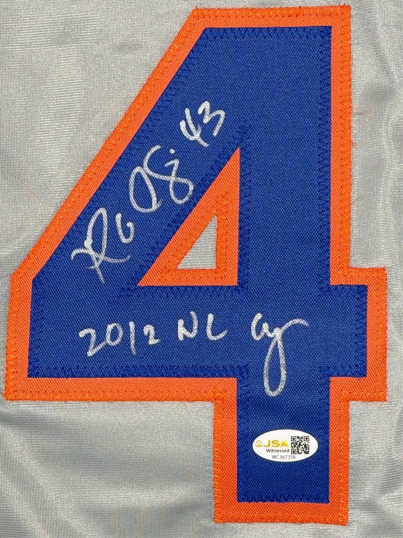 R.A. Dickey Signed New York Mets Custom Jersey w/ 2012 NL CY JSA Witness COA