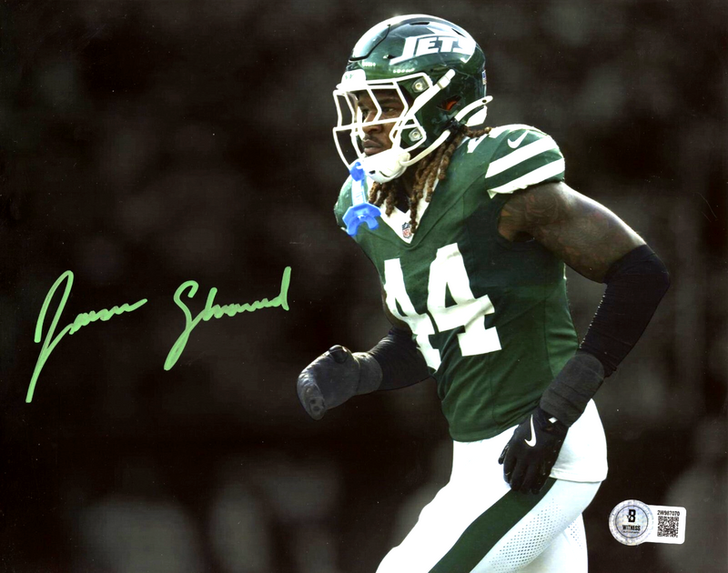 Jamien Sherwood Signed New York Jets 8x10 Photo Beckett Witness BAS COA #2