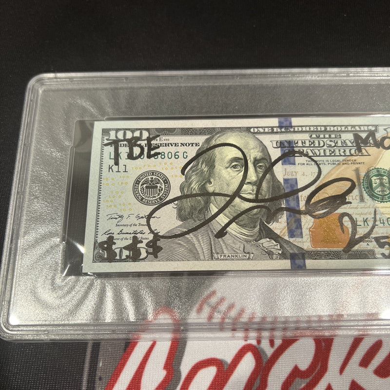 Floyd Mayweather Jr Signed $100 Bill US Currency x4 Inscriptions PSA 10 Auto I