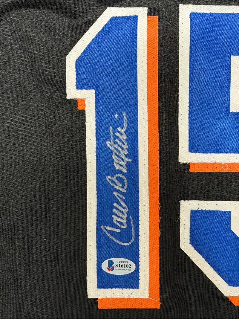 Carlos Beltran Signed Autographed New York Mets Custom Jersey Beckett BAS COA