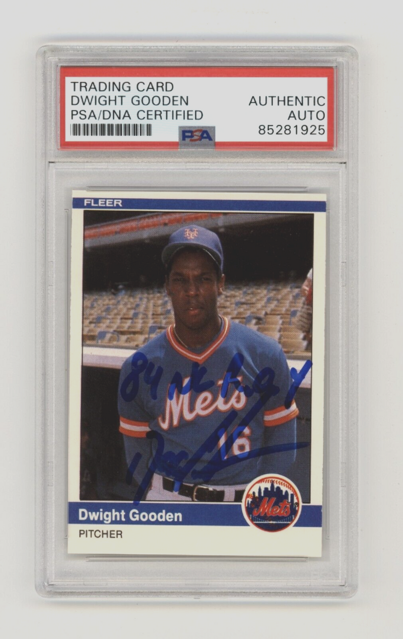 Dwight Doc Gooden 1984 Fleer Update #U-43 Rookie 84 NL ROY Signed PSA DNA Auto
