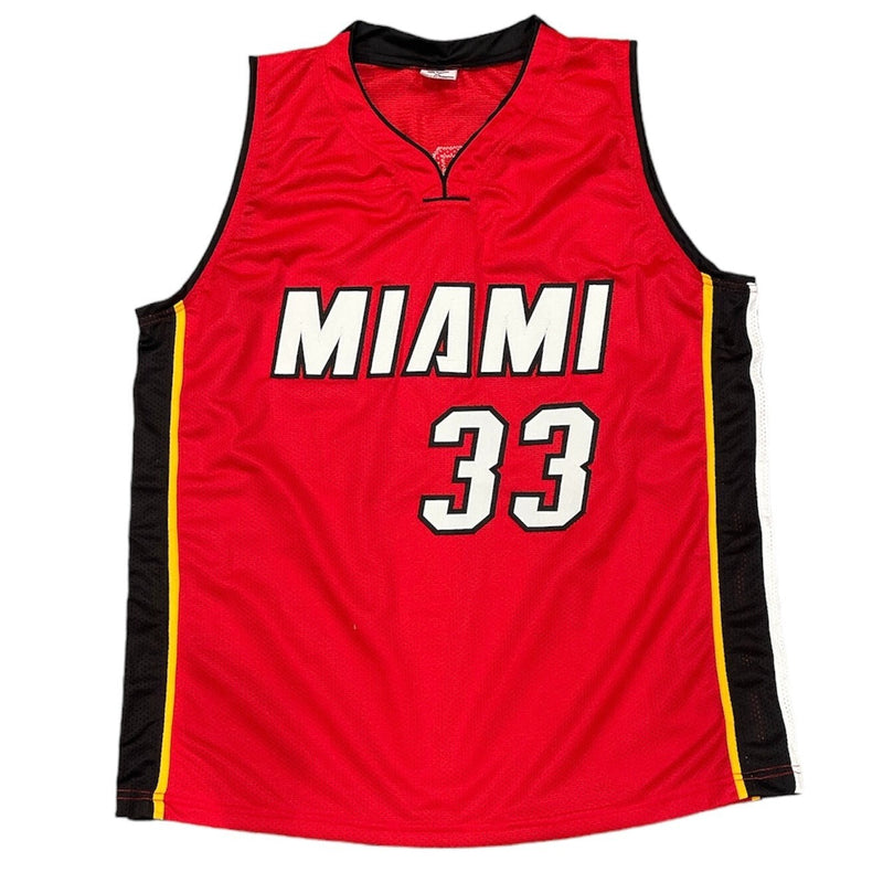 Alonzo Mourning Signed Miami Heat Custom Jersey Beckett Witness BAS COA