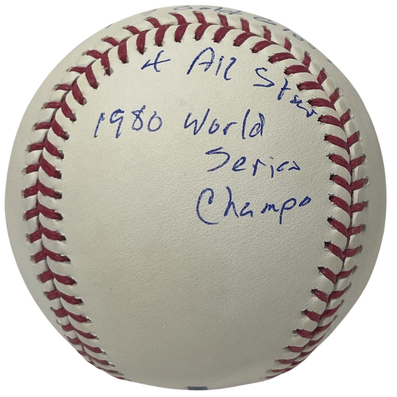 Bob Boone Signed Autographed ROMLB Baseball w/ 3 Insc Phillies LSCM COA