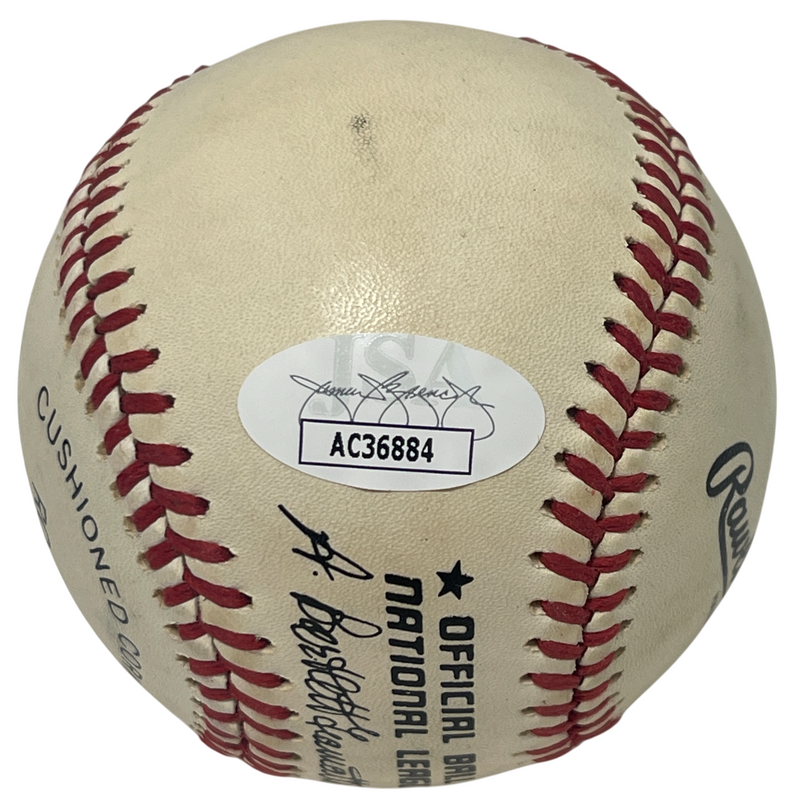 Fernando Valenzuela Signed Rawlings National League Baseball Dodgers JSA COA D