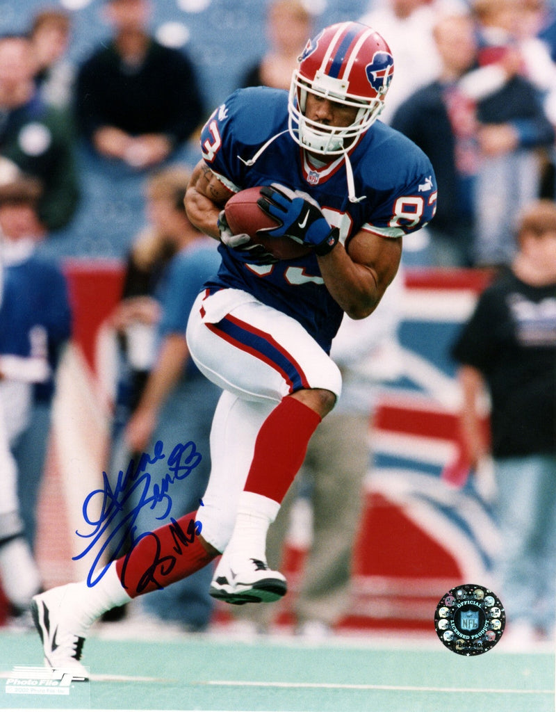 Andre Reed Signed Buffalo Bills 8x10 Photo File w/ Bills Inscription LSCM COA #4
