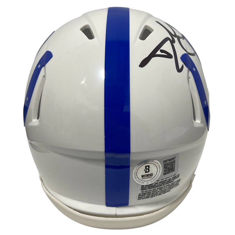 Dallas Clark Signed Indianapolis Colts TB Mini Helmet Beckett Witness BAS COA