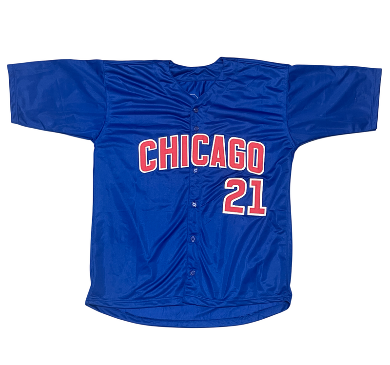 Sammy Sosa Signed Chicago Cubs Custom Jersey Beckett Witness BAS COA