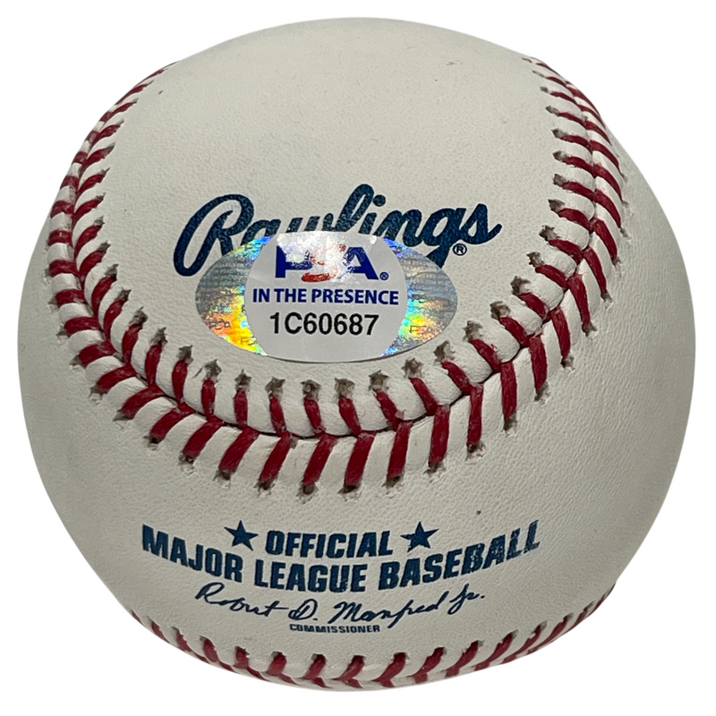 Mookie Wilson Signed ROMLB Baseball w/ it gets through Buckner PSA COA Mets
