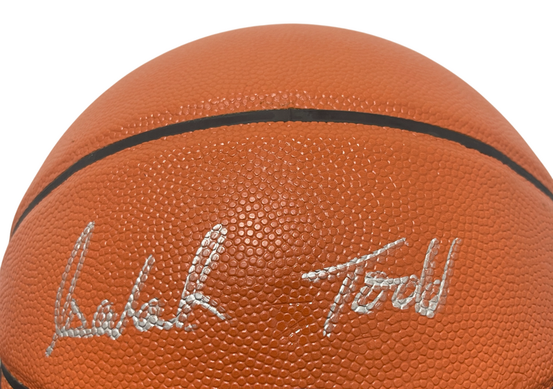 Isaiah Todd Signed Spalding NBA Basketball Upper Deck UDA COA Washington Wizards
