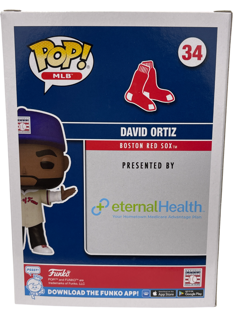 David Ortiz Signed SGA Red Sox Funko Pop 34 w/ Big Papi Beckett Witness BAS COA