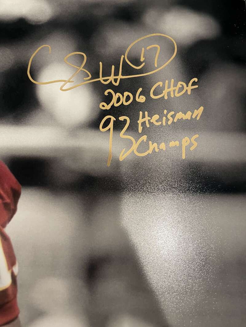 Charlie Ward Signed 16x20 Photo w/ 2006 CHOF 93 Heisman Champs FSU PSA COA