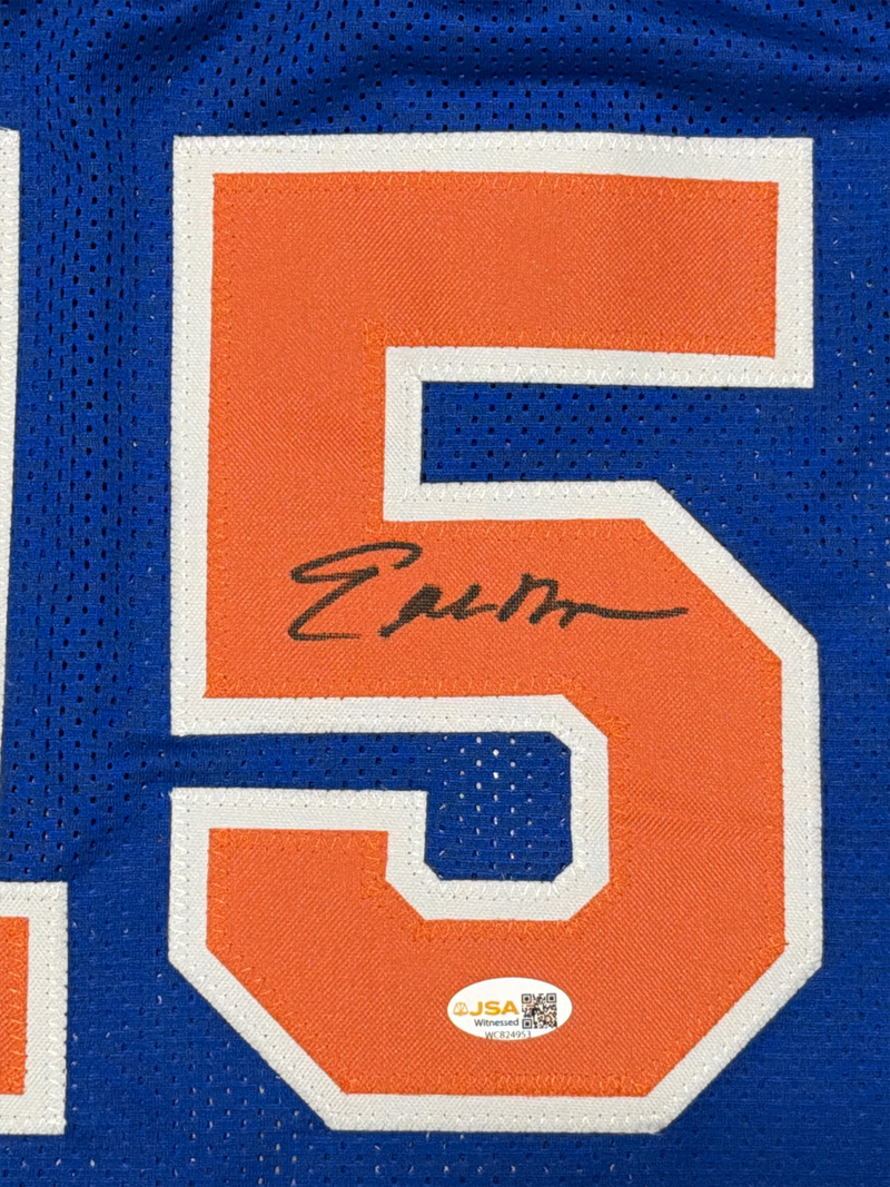 Earl Monroe Signed Autographed New York Knicks Custom Jersey JSA Witness COA