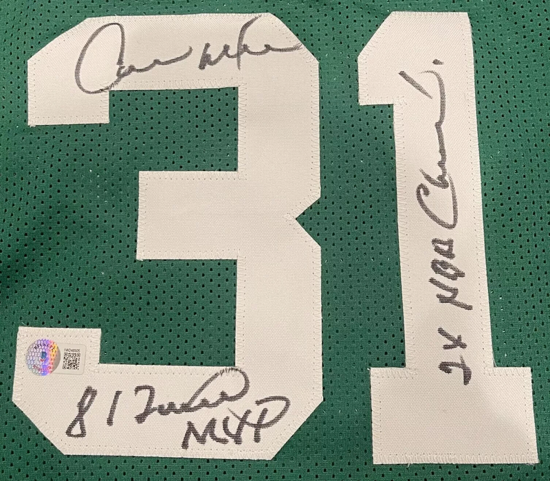 Cedric Maxwell Signed Celtics Custom Jersey w/ MVP + Champs Beckett BAS COA